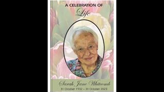 A celebration of Life - Jackie Whitcomb - Saturday 11 November 2023