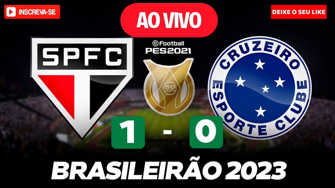 SAO PAULO X CRUZEIRO AO VIVO - JOGO DE HOJE - ASSISTA AGORA! AO VIVO NO PES  2021 