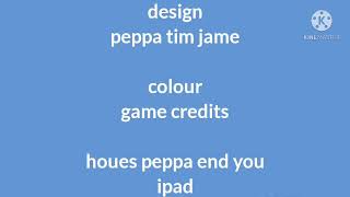 Peppa Pig End Credits Pool