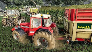 Tracteur coincé dans la boue à l'ensilage de maïs en pleine tempête | Farming Simulator 22