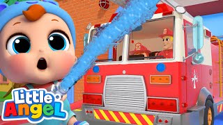 Wheels On The Fire Truck Heroes To The Rescue! | Baby John | Best Cars & Truck Videos For Kids
