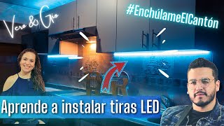 🤔 ¿CÓMO instalar tiras LED 💡 en muebles de COCINA? Tutorial DETALLADO || 🔨#EnchúlameElCantón 🔧