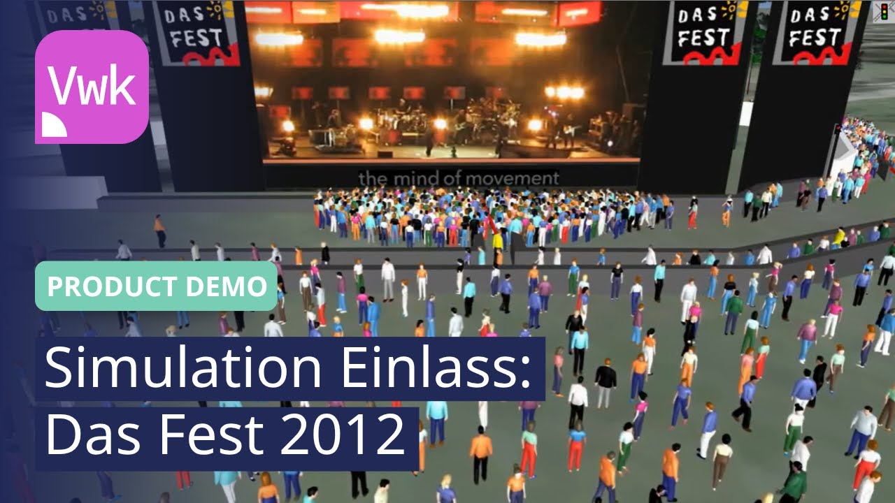 Simulation Einlass: Das Fest 2012 | PTV Viswalk | Product Demo - YouTube
