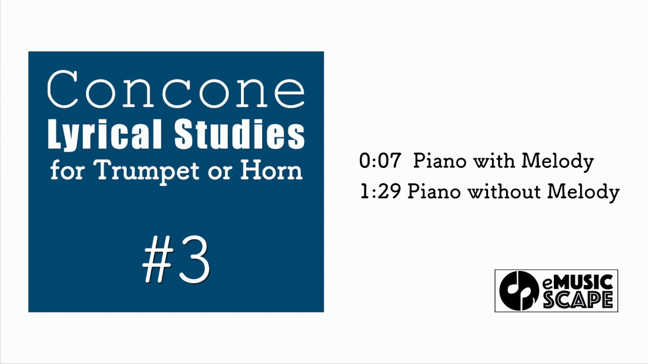 Concone Lyrical Studies for Trumpet or Horn #3