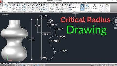 Autocad Drawing. AutoCAD Critical Radius Drawing. AutoCAD Tutorial in hindi. Autocad 3D in Hindi.