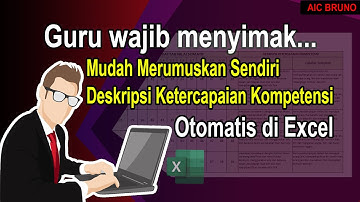 Pasti Bisa Membuat Rumus Deskripsi Ketercapaian Kompetensi Otomatis di Microsoft Excel | PPA Terbaru