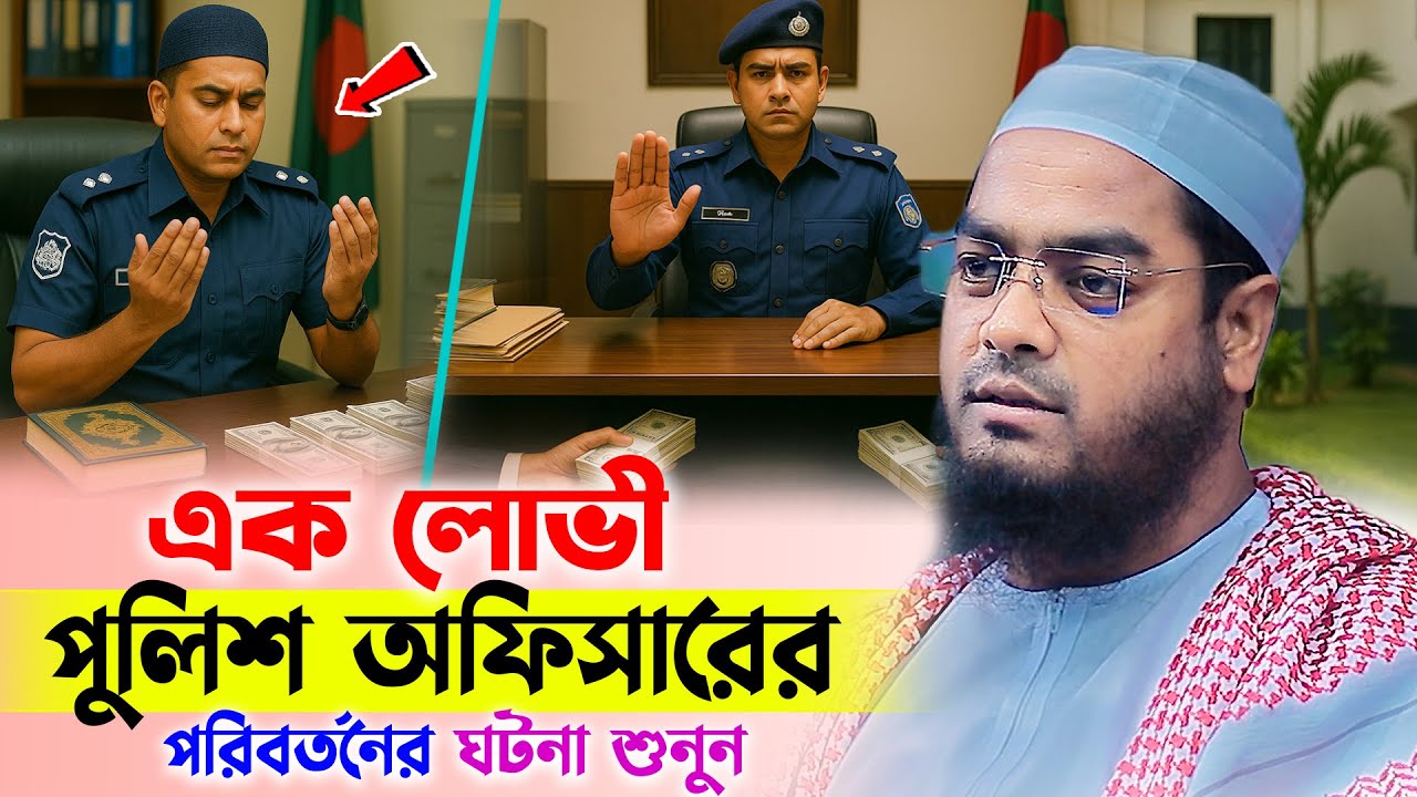 লোভী পুলিশ অফিসারের পরিবর্তনের হৃদয় কাঁপানো বাস্তব ঘটনা । hafizur rahman siddiki new waz 2025 । bd