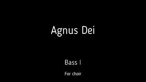 Choir/chór S. Barber - Agnus Dei - Bass I + score