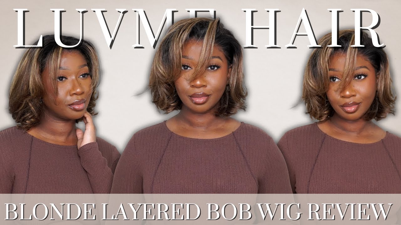 The PERFECT Summer Blonde Highlighted Layered Bob Wig Install + Review | ft. LuvMe Hair | Tan Dotson