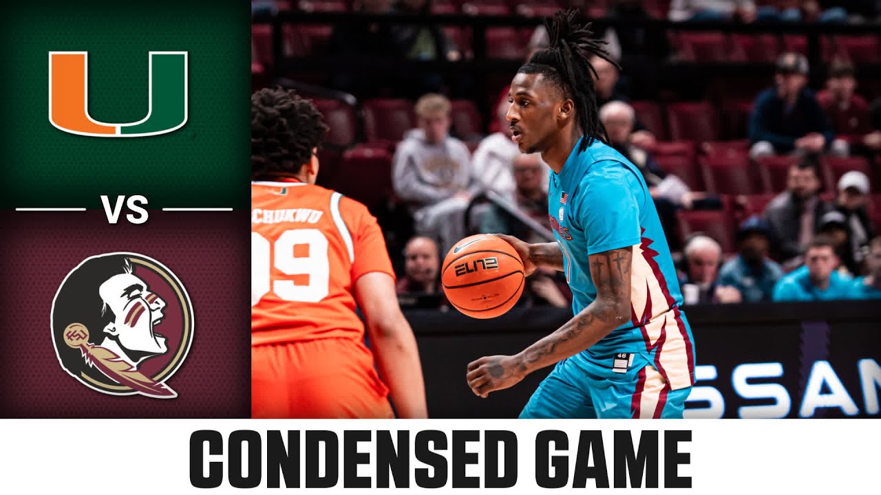 Miami vs. Florida State Condensed Game | 2024-25 ACC Men's Basketball