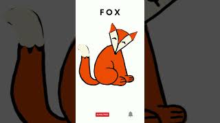 How to draw Fox #shorts #goviral #viral #viralshorts