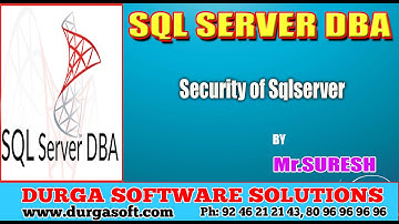Sqlserver DBA || Security of Sqlserver