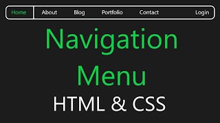 Navigation Menu Creating By CSS | HMTL and CSS Part 31