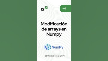 Numpy manipular arrays en Python