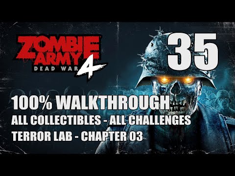 ZOMBIE ARMY 4: DEAD WAR - 100% Walkthrough 35 - Terror Lab Chapter 3 