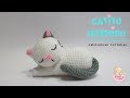 GATITO DORMIDO Amigurumi Tutorial Patron en Descripcion (traducido Ingles)