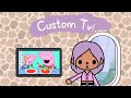 How to make custom tv  in toca life world  playpacket 