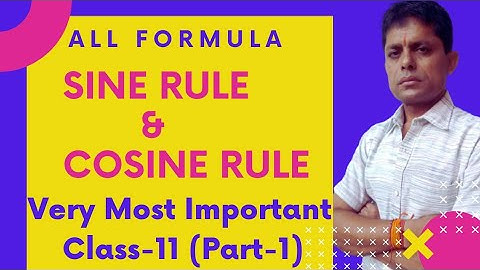 Sin RULE cosine RULE IN HINDI all formula part-1/ Law of sines Trigonometry Class11 Maths Chapter 3.
