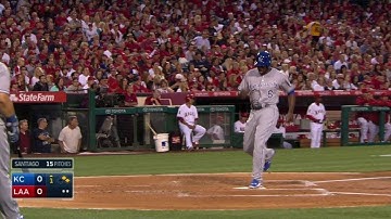 KC@LAA: Hosmer knocks in Cain with single to right