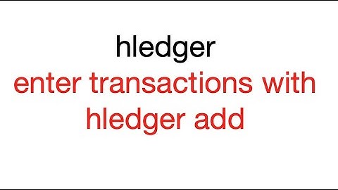 hledger add