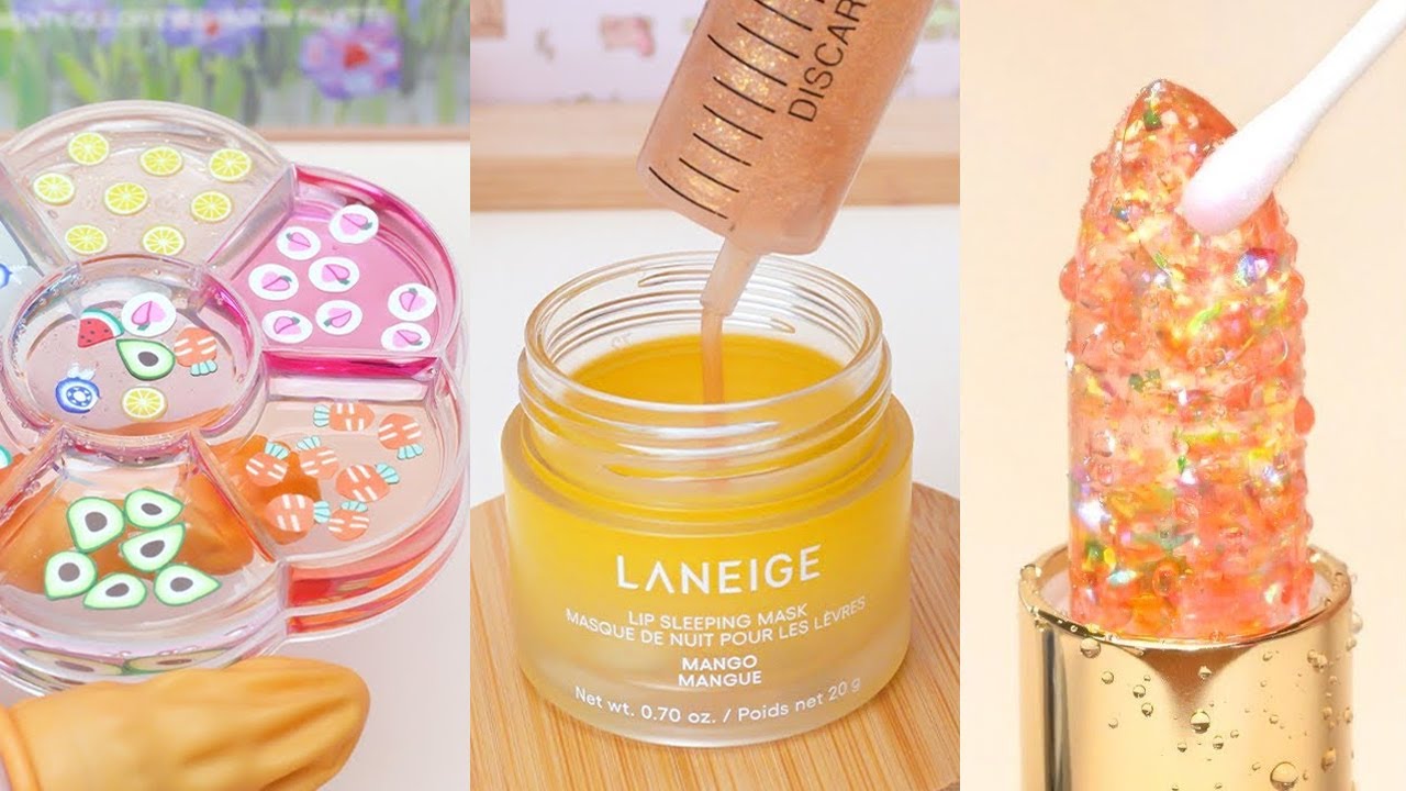 ASMR Lip Makeup Repair: Satisfying Glitter, Gloss & Novo Restorations | Broken Lip Product Hacks