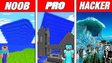 Minecraft NOOB vs PRO vs HACKER : TSUNAMI APOCALYPSE in Minecraft! Animation!
