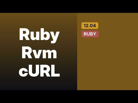 Ubuntu: Unable to install RVM using curl