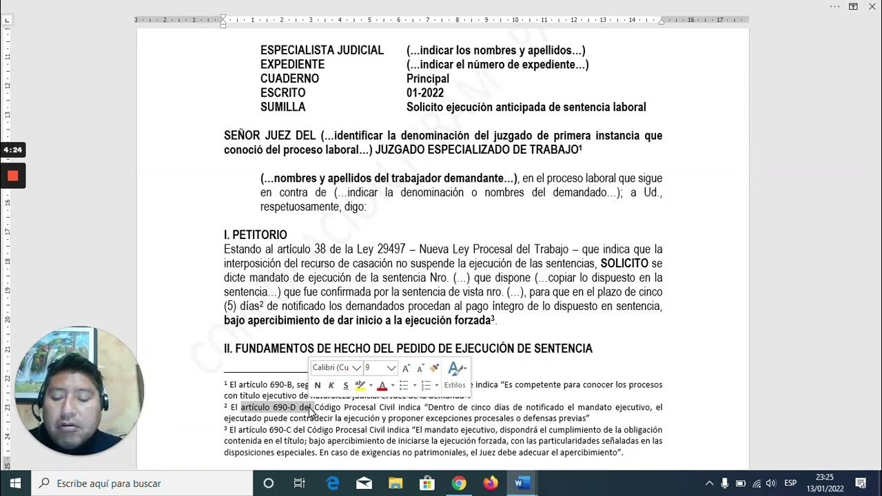 MODELO DE SOLICITUD JUDICIAL DE EJECUCIÓN ANTICIPADA DE SENTENCIA LABORAL -  YouTube