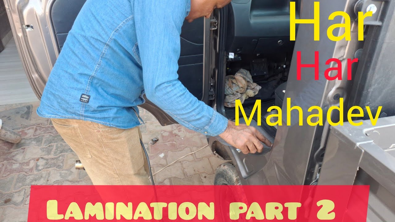 New tata ace pro bi-fuel 2025 model !! Gaadi me karvai lamination part 2 !!my first vlog #short