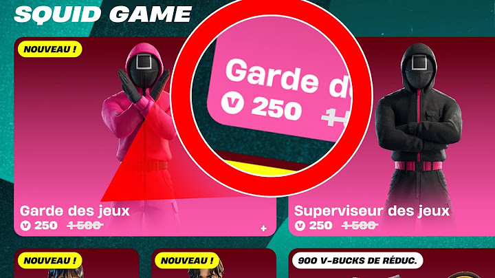 Avoir les Skins SQUID GAME pour 250 V-BUCKS sur Fortnite !!