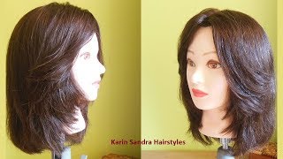 Bob haircut with face framing layers haircut | Medium length layers haircut