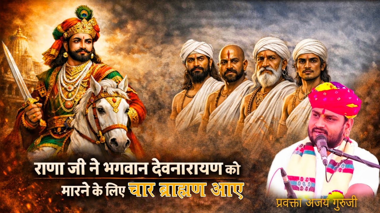 राणा जी ने भगवान देवनारायण को मारने के लिए चार ब्राह्मण आए अजय गुरुजी 