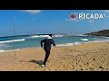 SURFCASTING EN PLAYA CON OLEAJE BRUTALÍTICO!! [TITAS, AMERICANAS, ROSCA,CATALANA, y NORTE.. casi na]