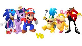 SSBU - Team Mario vs Team Larry Koopa