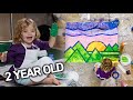 Adorable Two Year Old Paints Beautiful Art