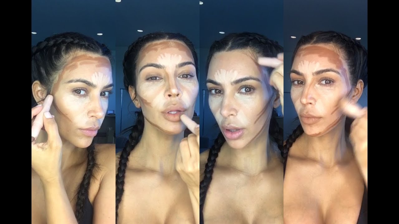 Kim Kardashian Contour Tutorial Using KKW Beauty Contour