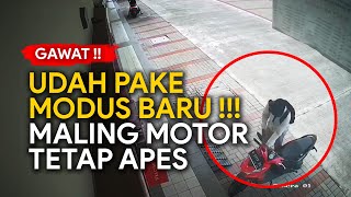 APES 🤣 ‼️ Pake Modus Baru ‼️ Pelaku Curanmor ini Tetap Gagal | Rekaman CCTV