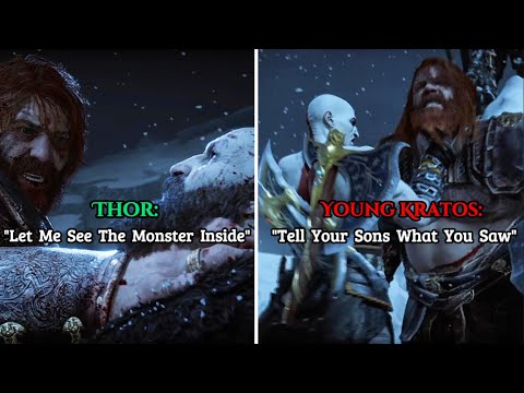 Kratos Vs Thor FIRST AND LAST FIGHT - God Of War Ragnarök