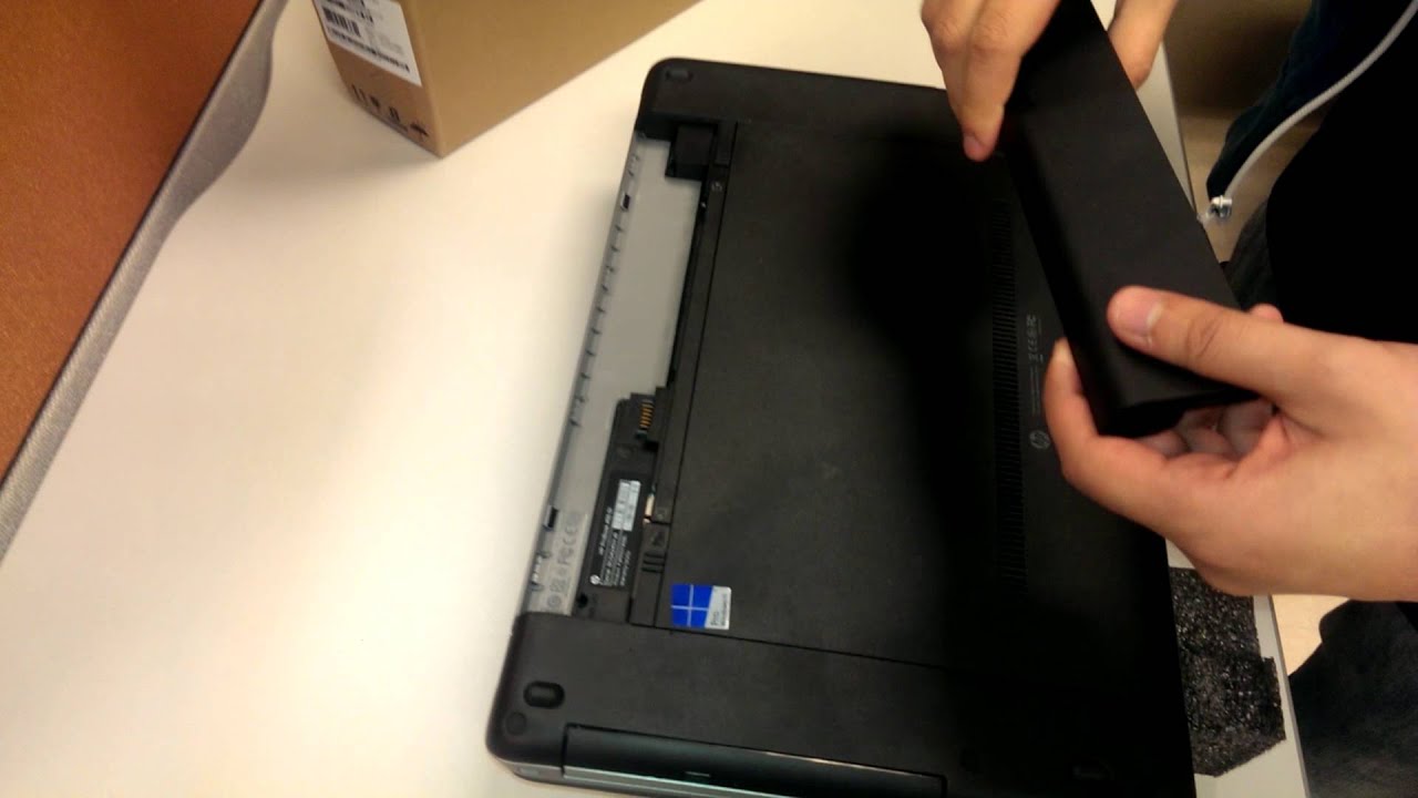 HP ProBook Battery Removal and Insertion - YouTube