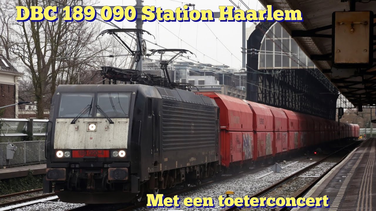 DBC 189 090 Station Haarlem met een toeterconcert 