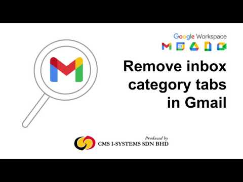 【Google Workspace】 Remove inbox category tabs in Gmail