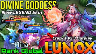 Divine Goddess Lunox New Legend Skin Gameplay - Top Global Lunox by Hina - Mobile Legends