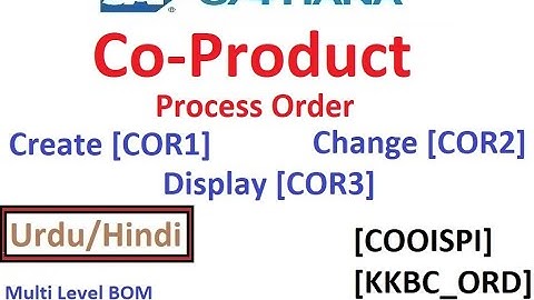 SAP-CO-CPO-02 - Create Process Order | CO-Product | [COR1] [COR2] [COR3] - Urdu/Hindi