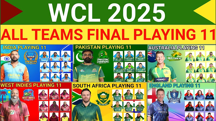 World Champions Legends League 2025 | All Teams Final Playing11| IND, PAK,ENG,WI,AUS & SA Playing 11