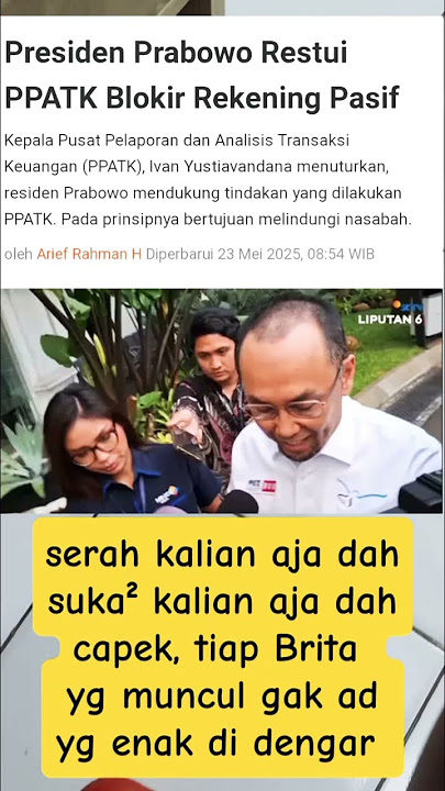 dari pertama njabat, ga ada berita yg menyenangkan, suka² kalian aja dah