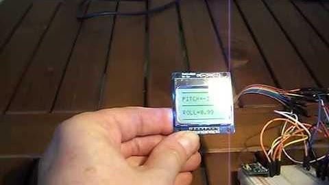 Arduino inclinometer - pitch & roll measurement with ADXL345 and 5110 LCD