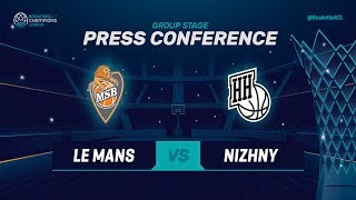 Le Mans v Nizhny Novgorod - Press Conference - Basketball Champions League 2018