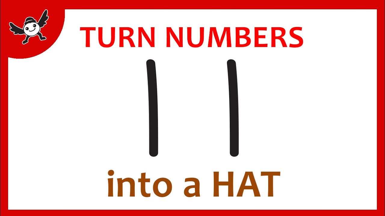 How To Turn Number 11 into Cartoon HAT – Learn Drawing for Creative Kids ✔