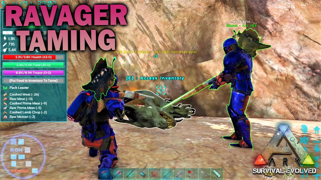 Ravager Taming While We Became Care Taker For Baby Reaper | ARK ...