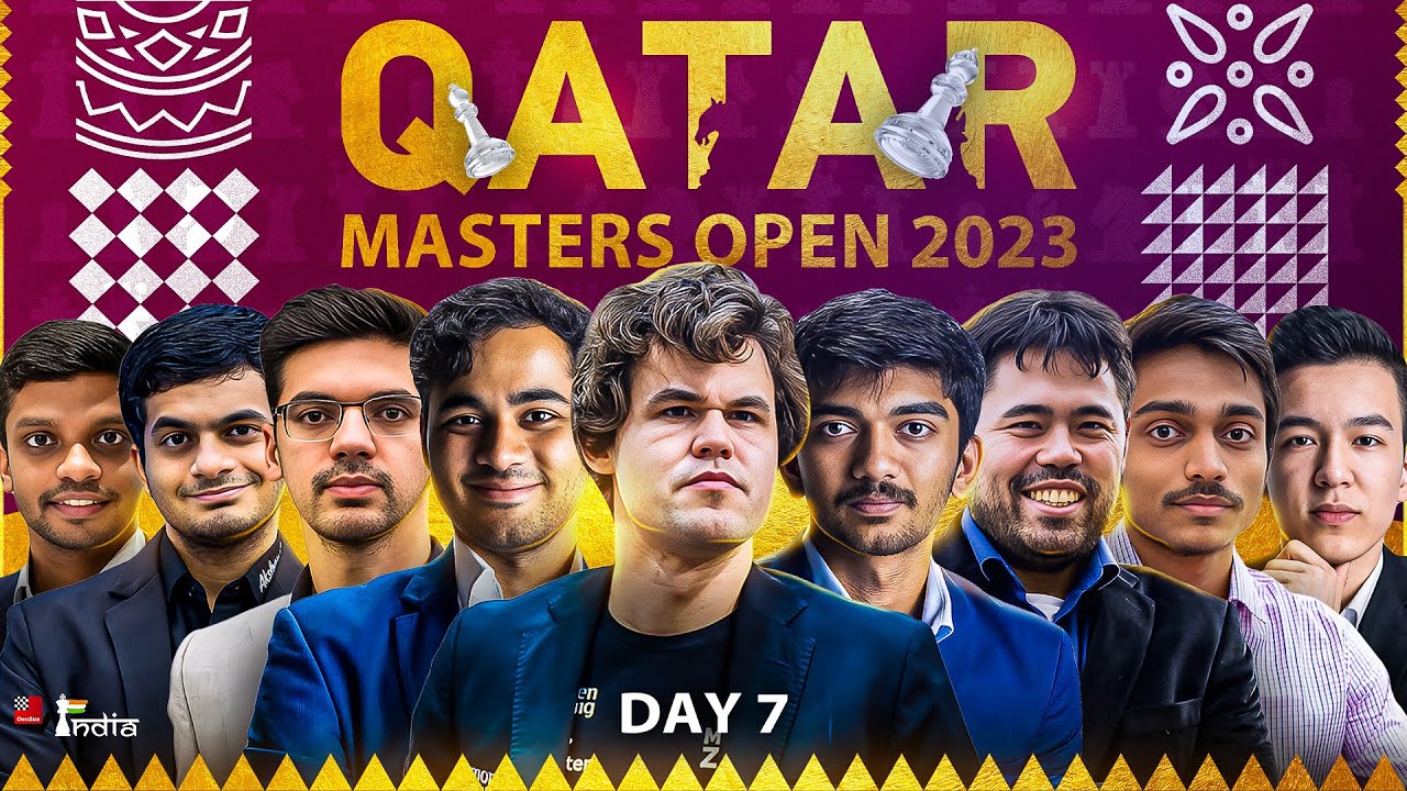 Qatar Masters Open 2023, Round 7, Carlsen, Hikaru, Anish, Gukesh, Arjun,  Nihal